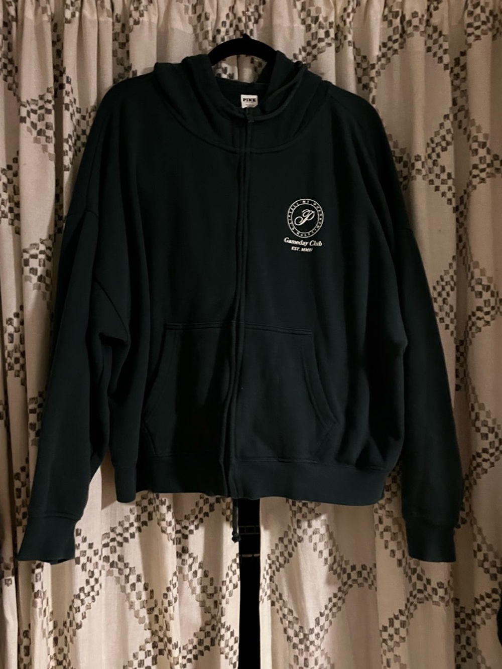 PINK Victoria's Secret Forest Green Zip-Up Hoodie and pants